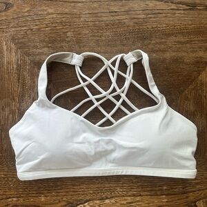 Lululemon White Strappy Sports Bra
